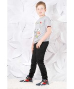 Утеплённые,чёрные,Котоновые брюки ДЖОГГЕРЫ для мальчиков .Размеры 116-146 см.Фирма GRACE.Венгрия